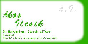 akos ilcsik business card